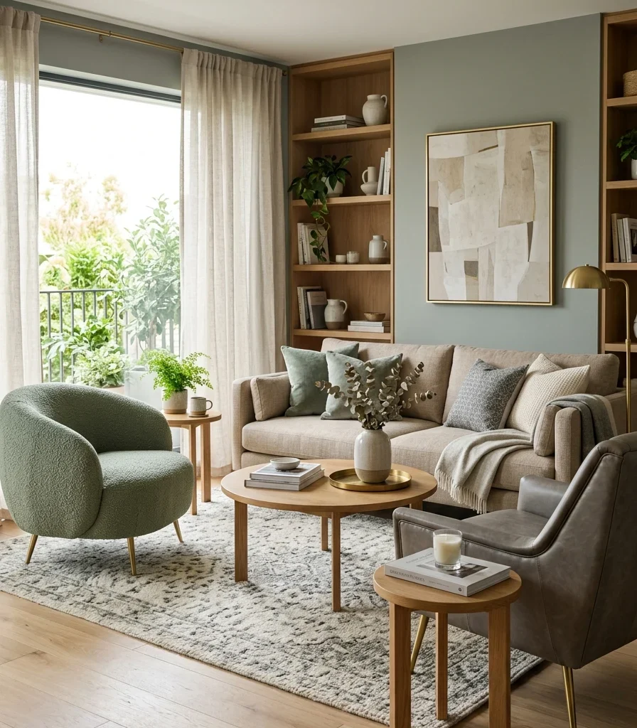 10. Mixed Accent Chairs for Visual Balance