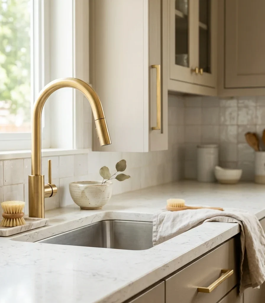 10. Swap Hardware for Brushed Gold for an Immediate Lift