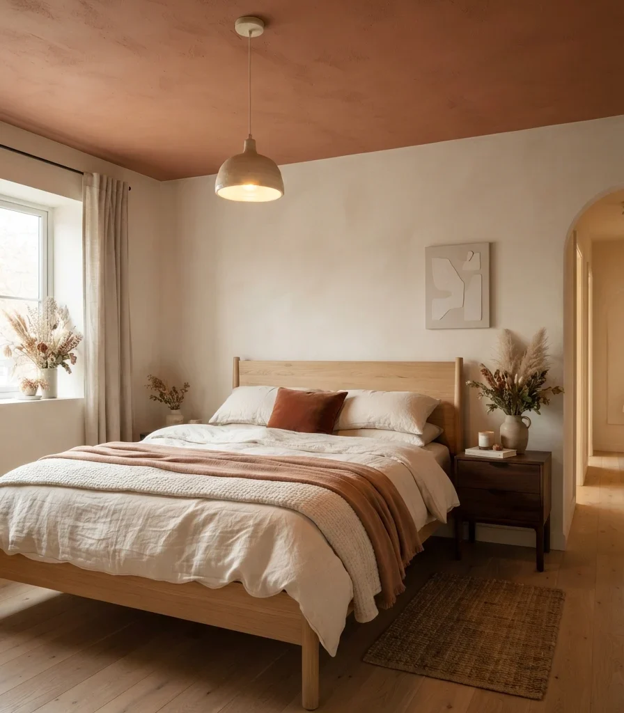 10. Use a Terracotta Ceiling Instead of a Feature Wall