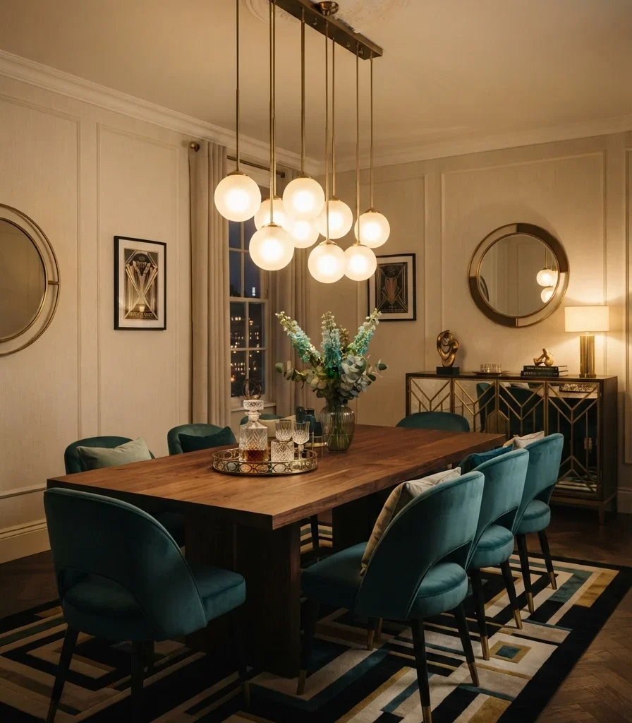 11. Frosted Glass Globe Chandelier