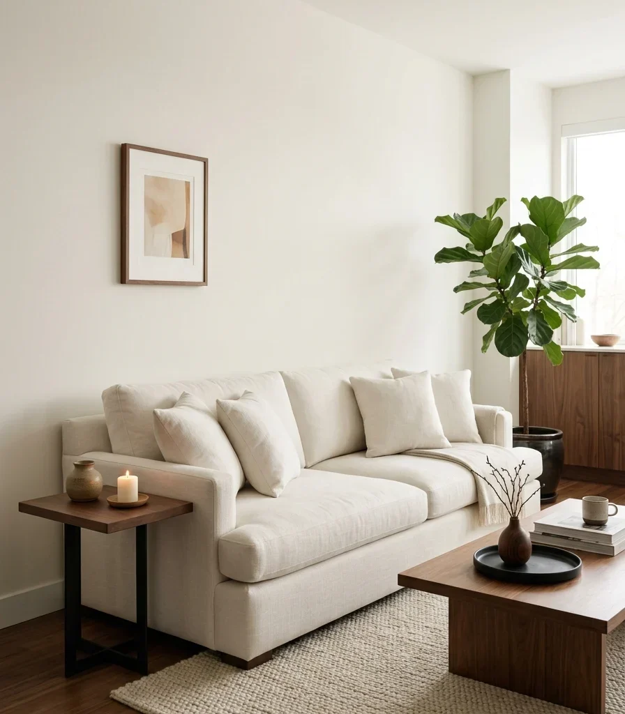 11. Match Furniture Color to the Wall to Minimize Visual Bulk