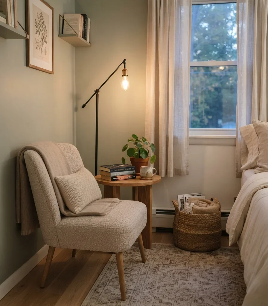 11. Turn an Awkward Corner Into a Mini Reading Zone