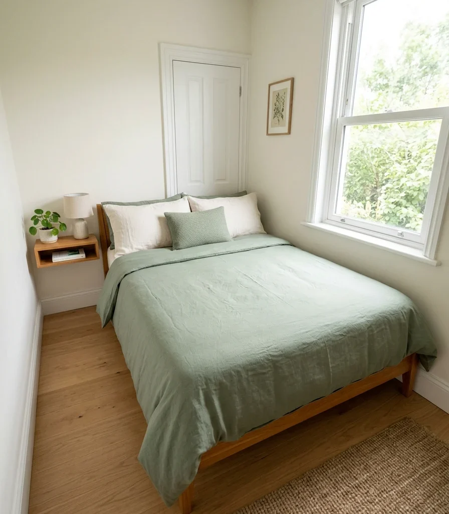 12. Choosing Comforter Size and Placement for Small Bedrooms