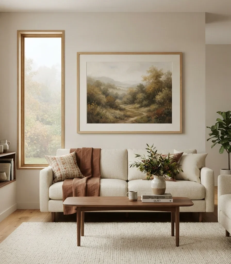 12. Hang One Large Autumn Landscape Instead of Many Small Prints