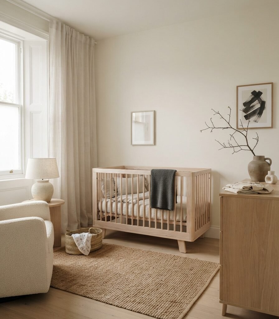12. Japandi-Inspired Minimal Nursery
