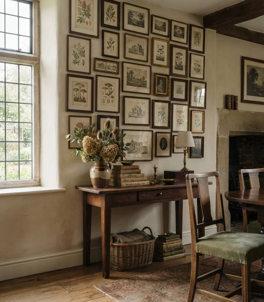 12. Make a Gallery Wall From Botanical and Landscape Prints