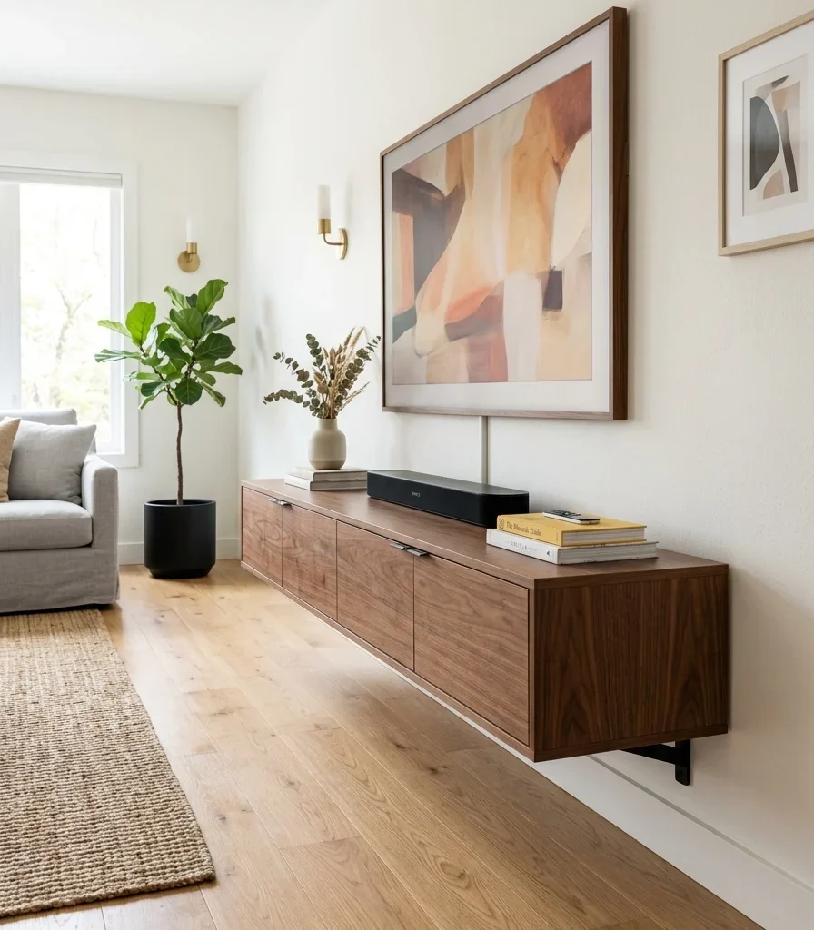 12. Mount a Media Console on the Wall Instead of the Floor