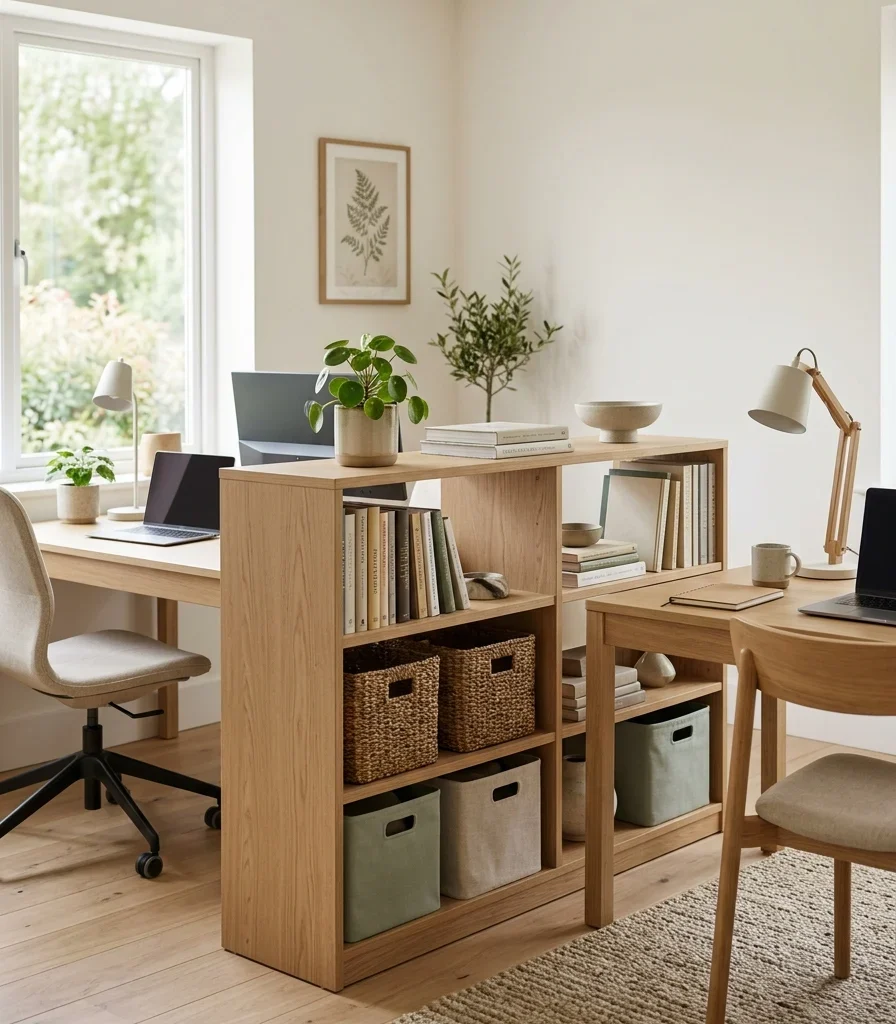 12. Open Shelving Bookcase as a Soft Divider