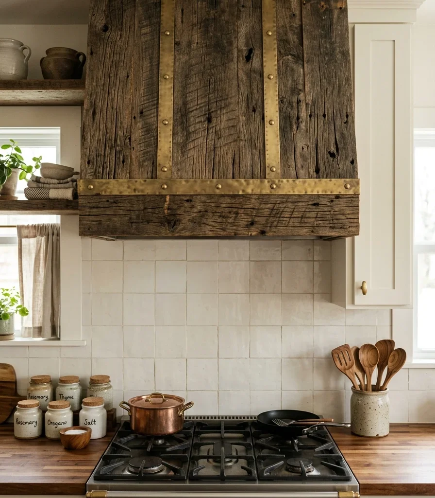 12. Reclaimed Wood Range Hood