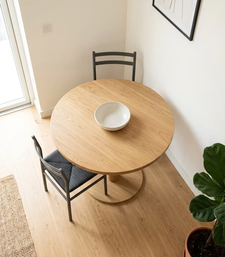12. Round Table with a Pedestal Base to Save Corners