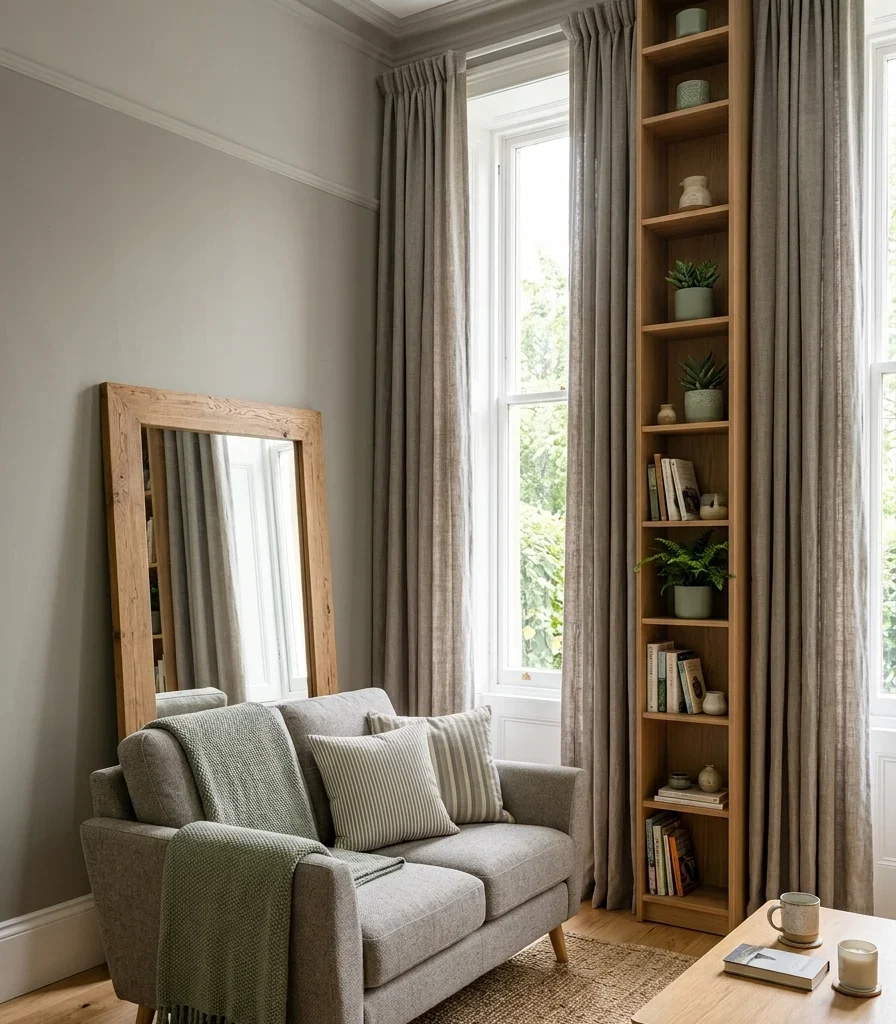 12. Vertical Layering for Compact Living Rooms