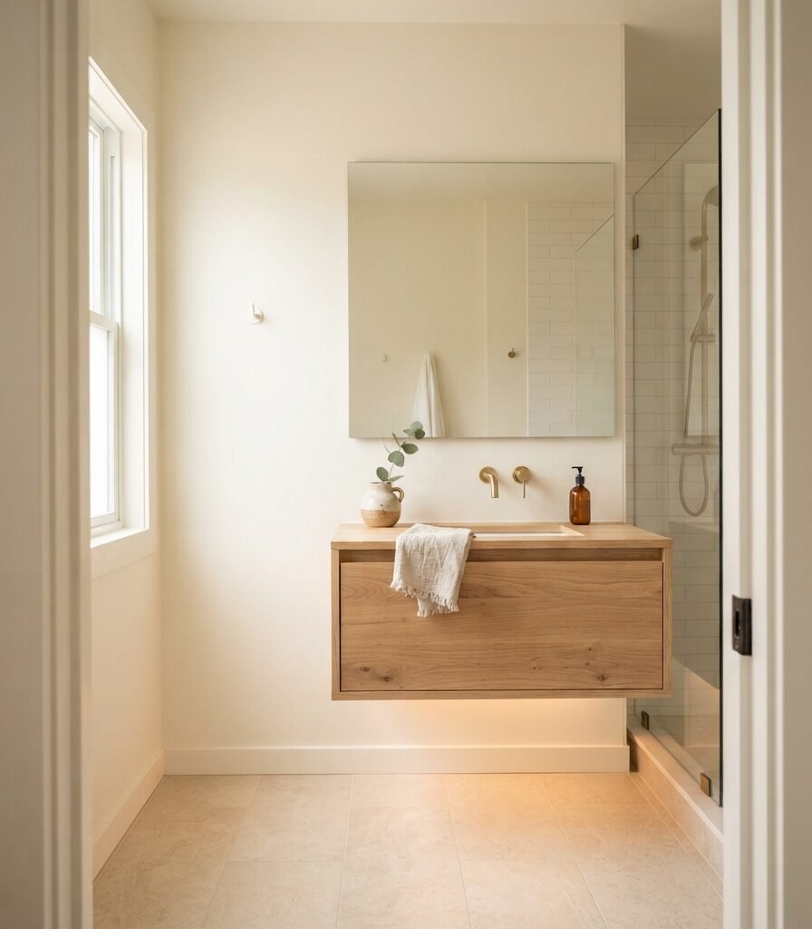 13. Use Alabaster in a Tiny Bathroom