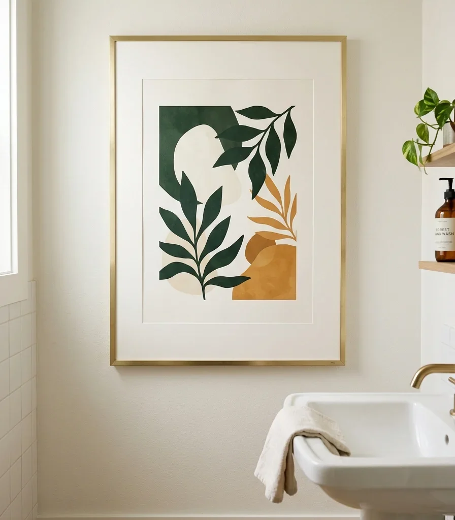 14. A Single Piece of Framed Art Instead of a Mirror Cluster