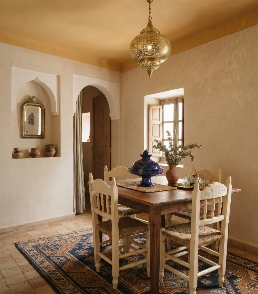14. Paint the Ceiling Saffron and Keep Walls Bone