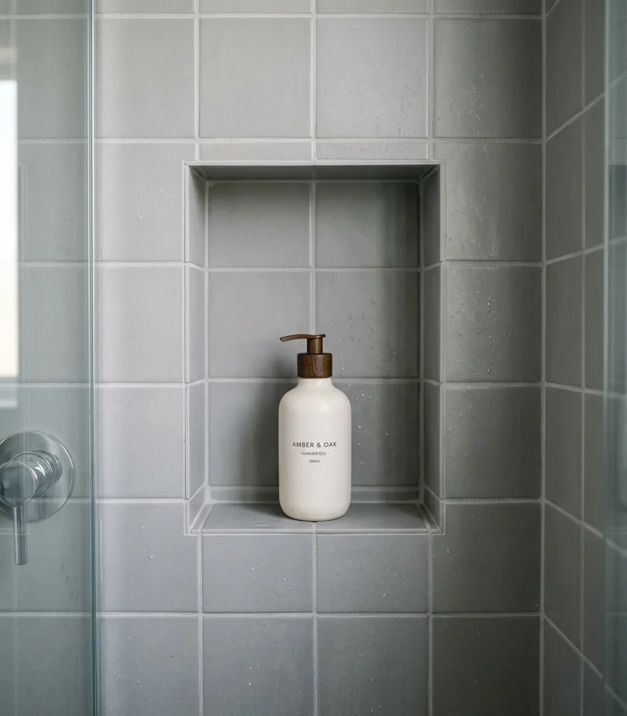 14. Recessed Wall Niches Instead of Visible Shelving