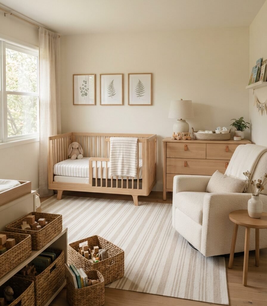 14. Timeless Cream Nursery That Grows with the Child