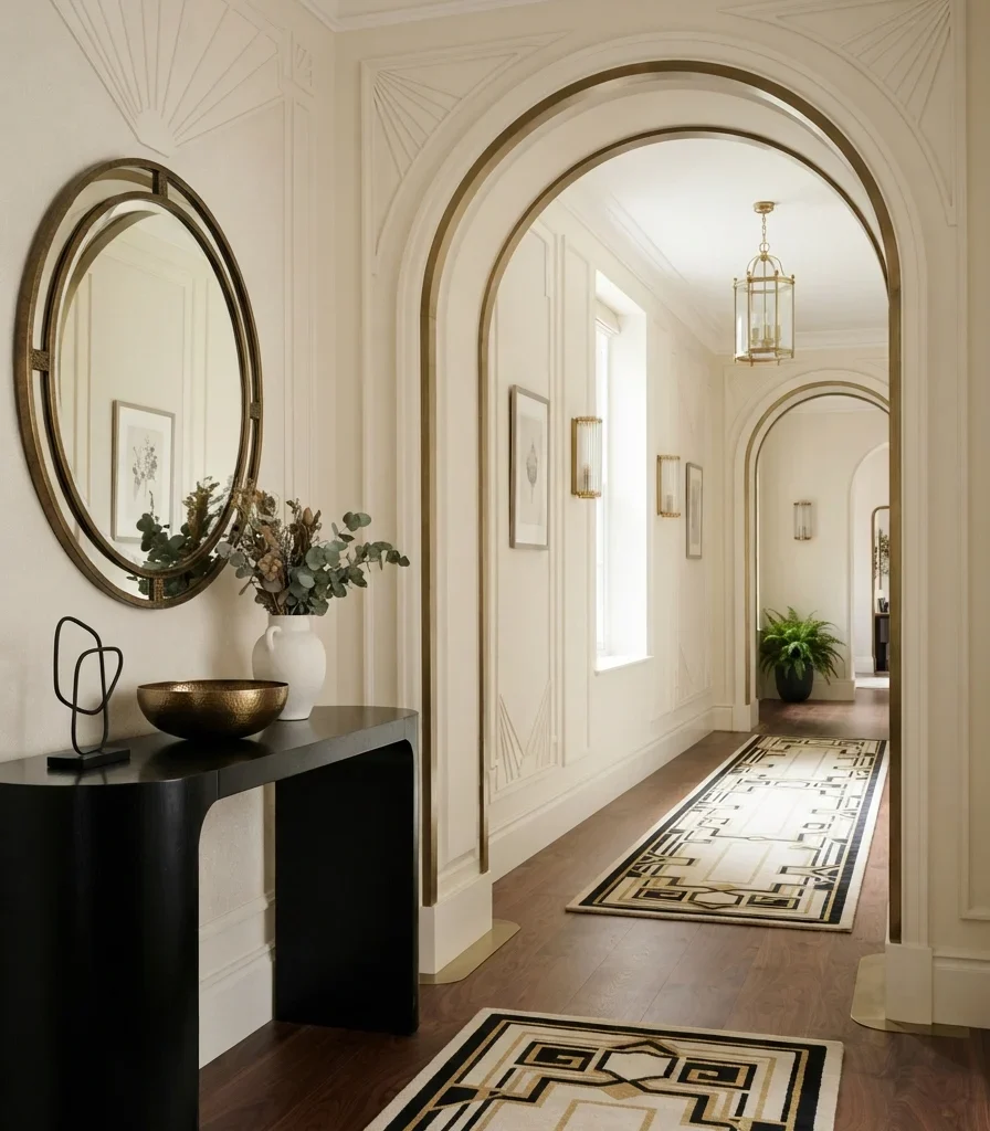 15. Curved Archway with Brass Trim