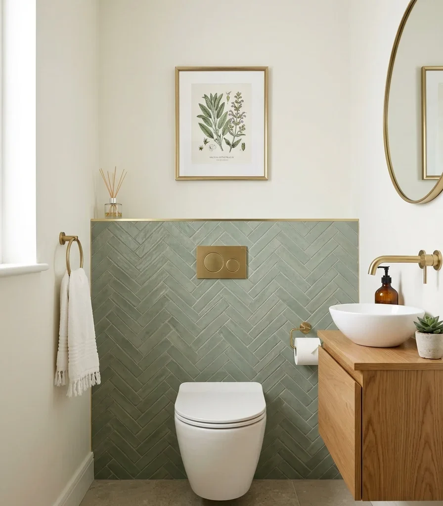 15. Extend Tile Behind the Toilet to Create a Focal Niche
