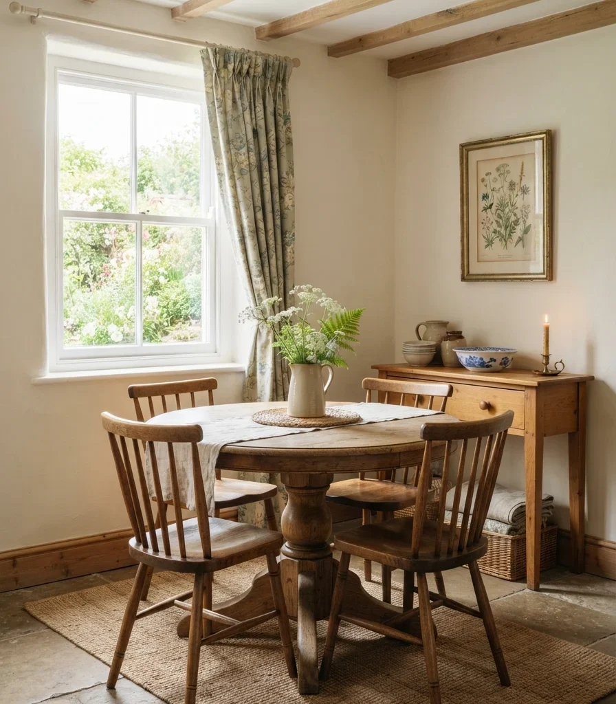 16. Use a Small Round Table in a Compact Dining Room