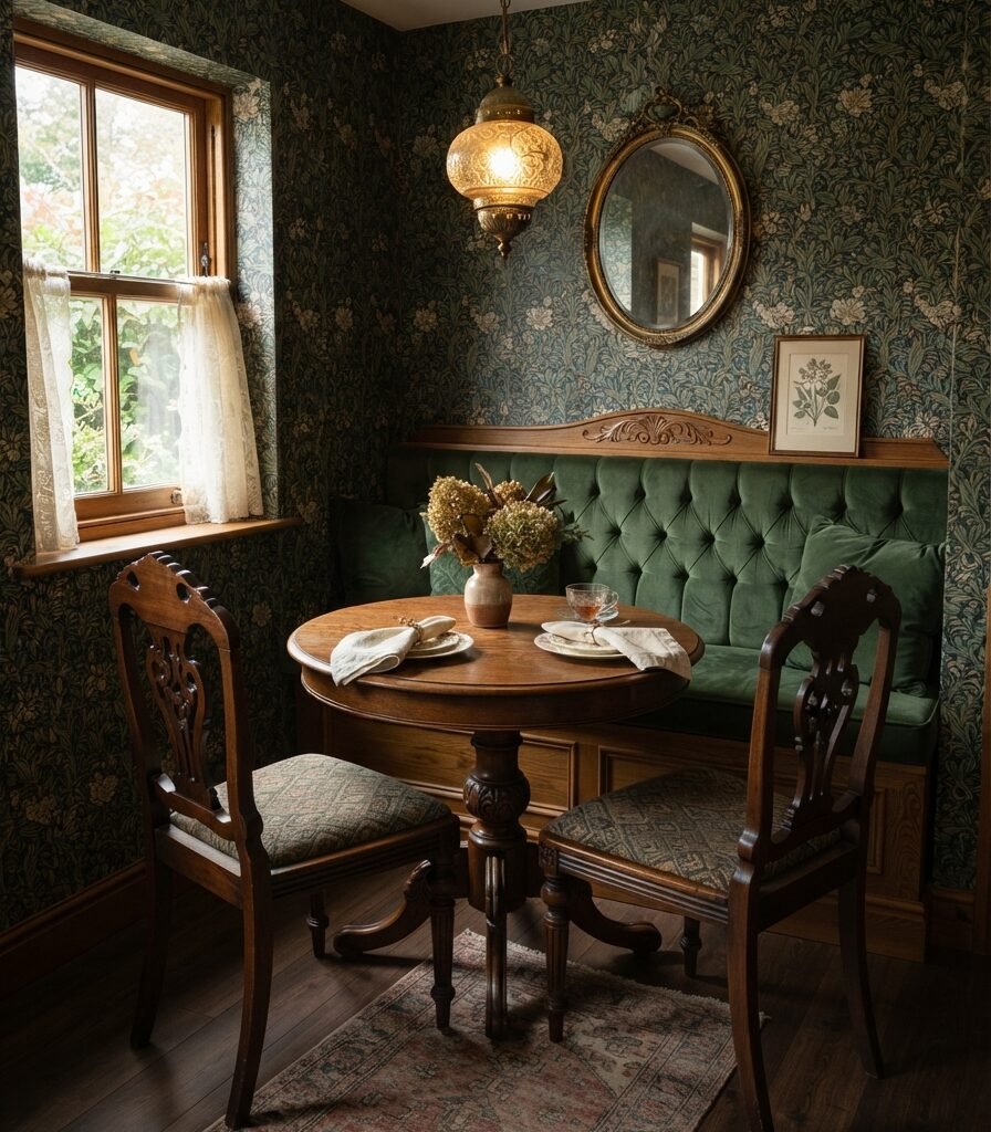 16. Victorian Dining Nook for a Smaller Home