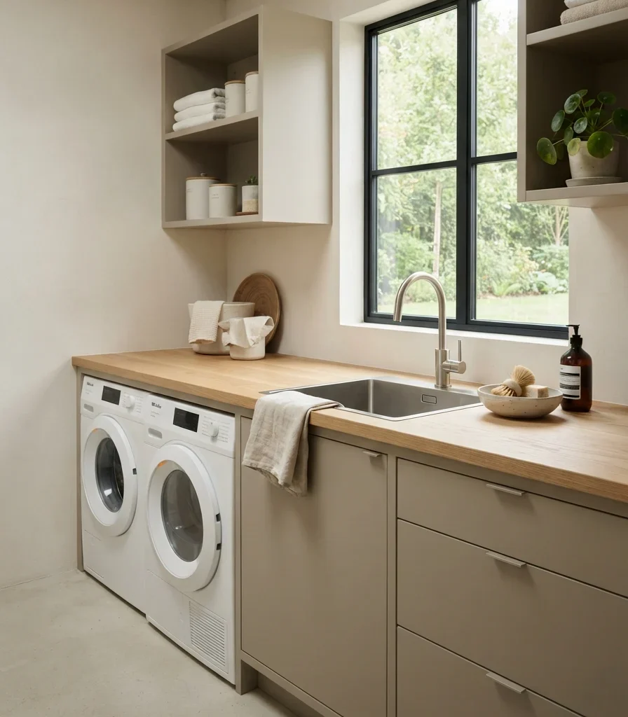 17. Choose Brushed Stainless Steel for Quiet Contrast