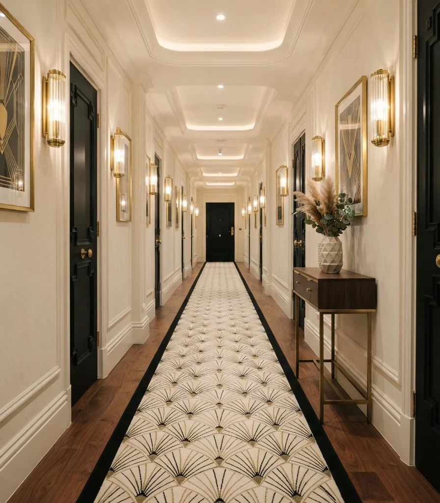 17. Deco Runner with Fan Motif