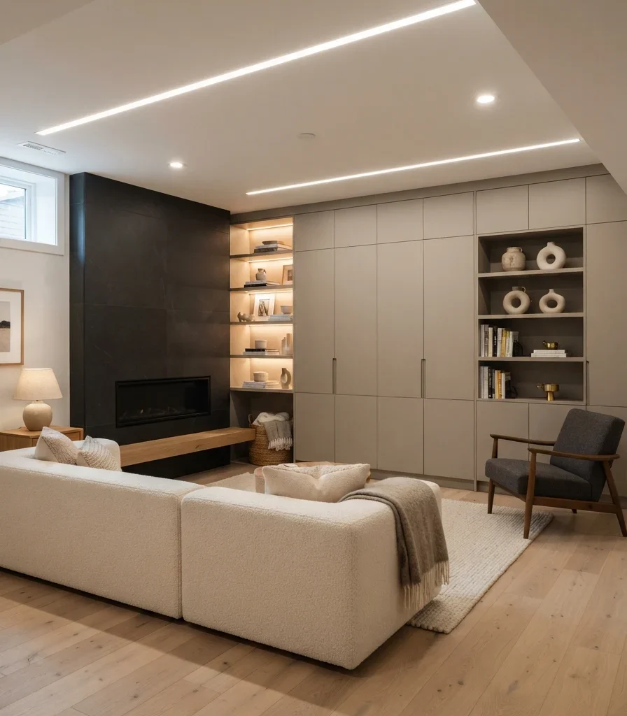 17. Finish the Basement with Concealed Storage