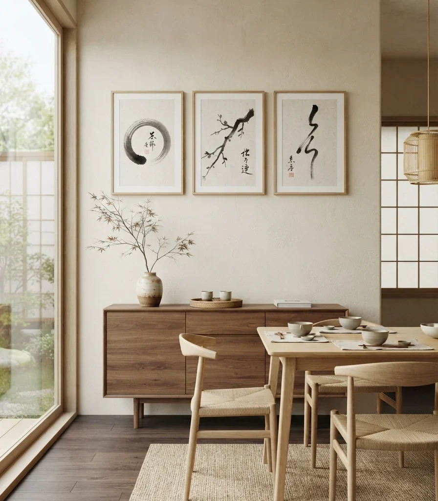 18. Minimal Japanese Gallery Wall