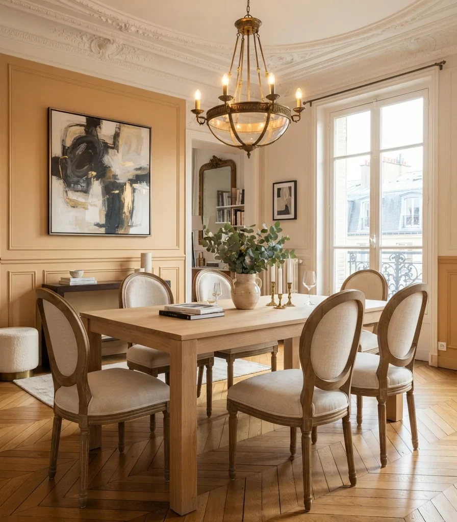 18. Mix a Modern Table with Louis-Style Chairs