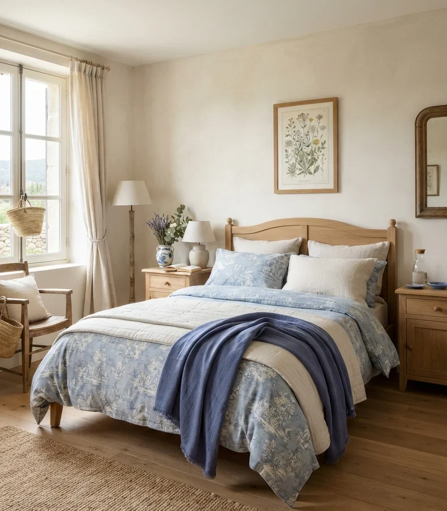 2. Build a Warm Ivory and Faded Blue Palette
