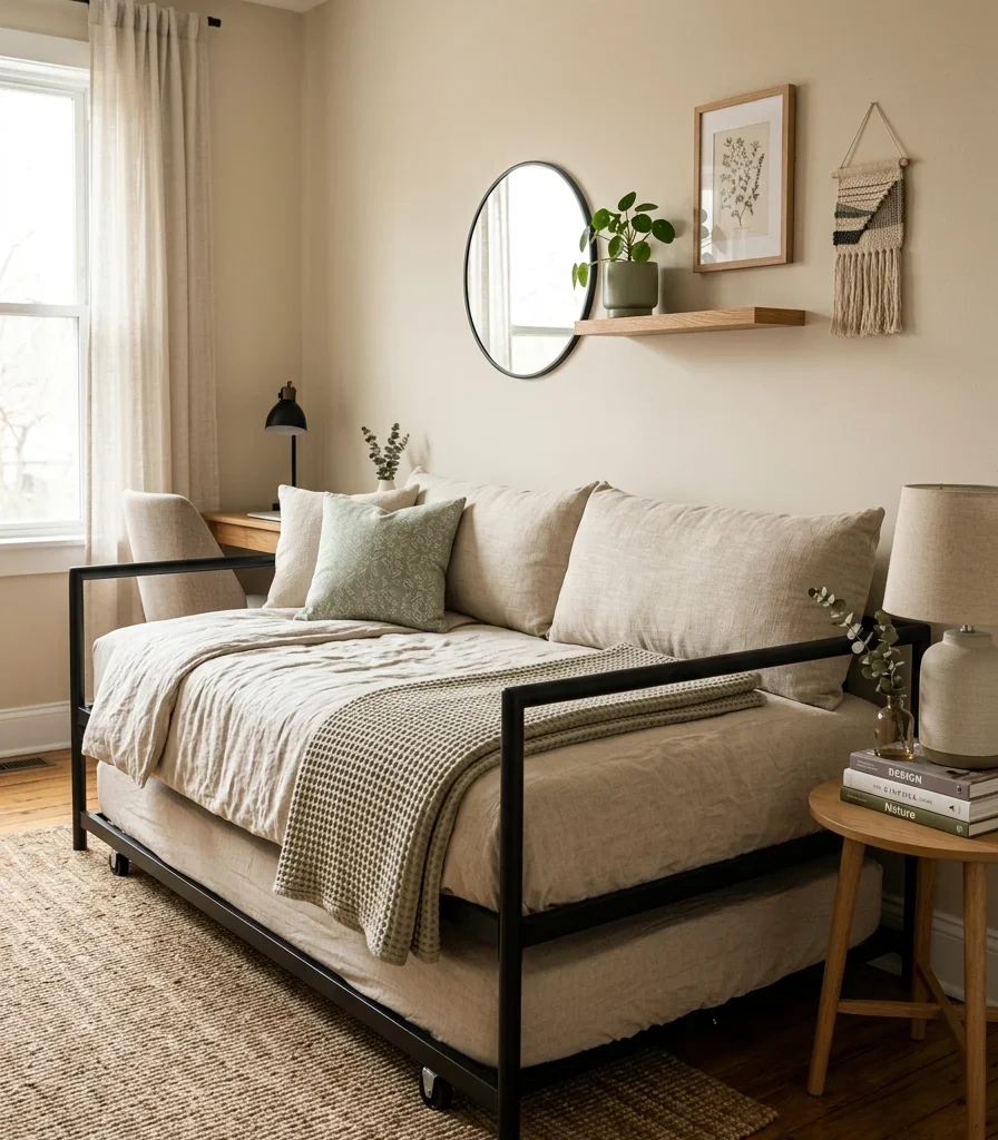 2. Choose a Daybed With A Pop-Up Trundle Instead of a Sofa Bed