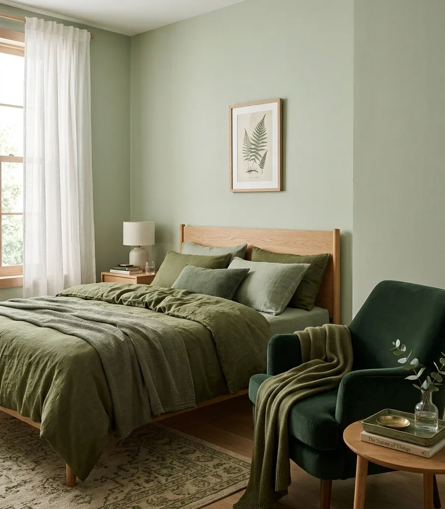 2. Layered Tonal Greens From Sage to Forest