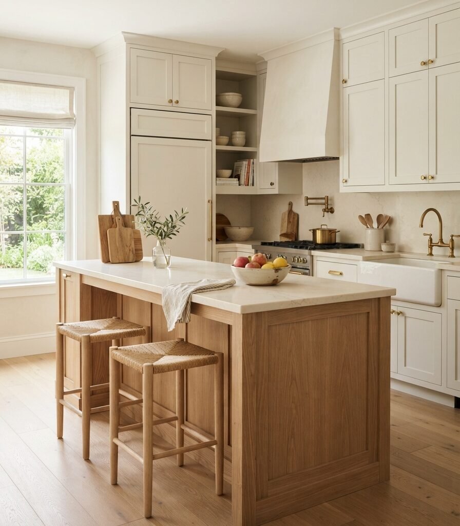 2. Pair Alabaster with Natural White Oak