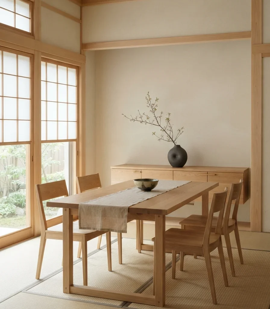 23. Zen-Inspired Dining Room With Almost No Decor