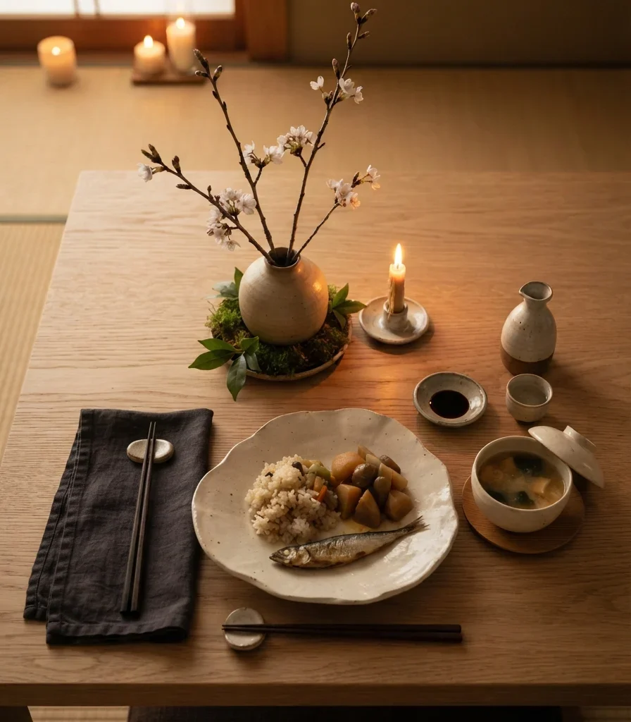 25. Seasonal Japanese Dining Table Styling