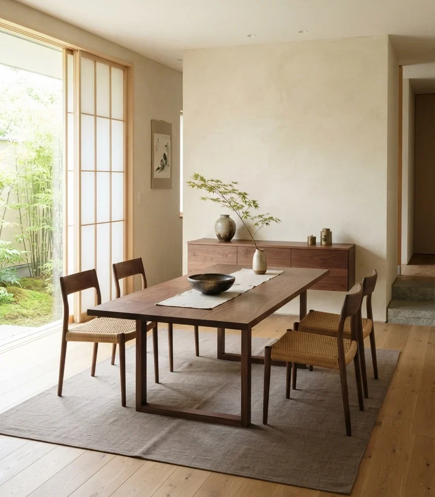 3. Low-Profile Dining Furniture for a Japanese Feel