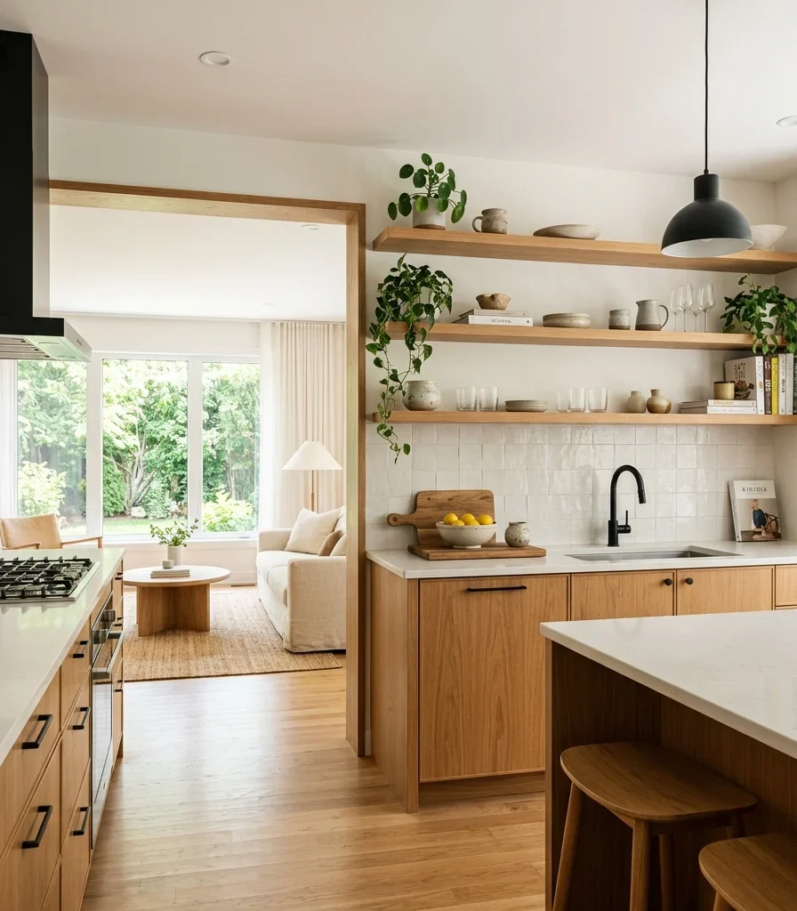3. Removing Upper Cabinets Frees the Room's Sightlines