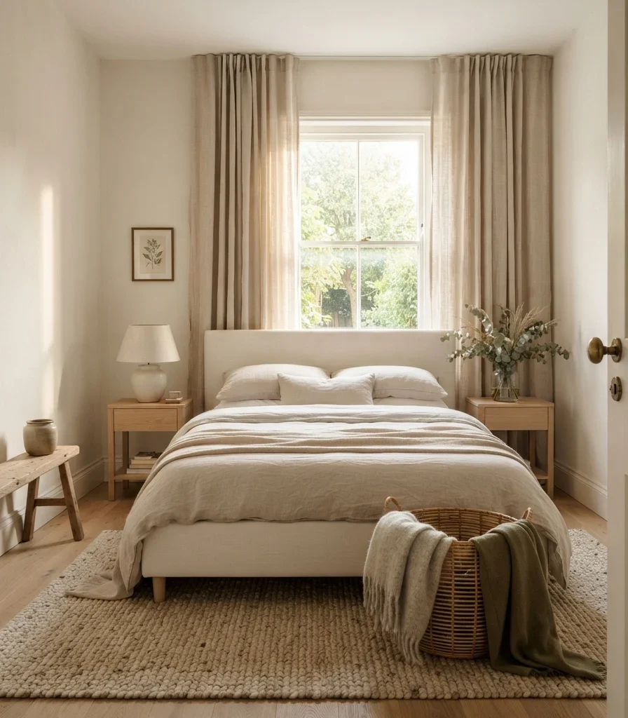 3. Replace Hard-Edged Curtains With Soft Linen Panels