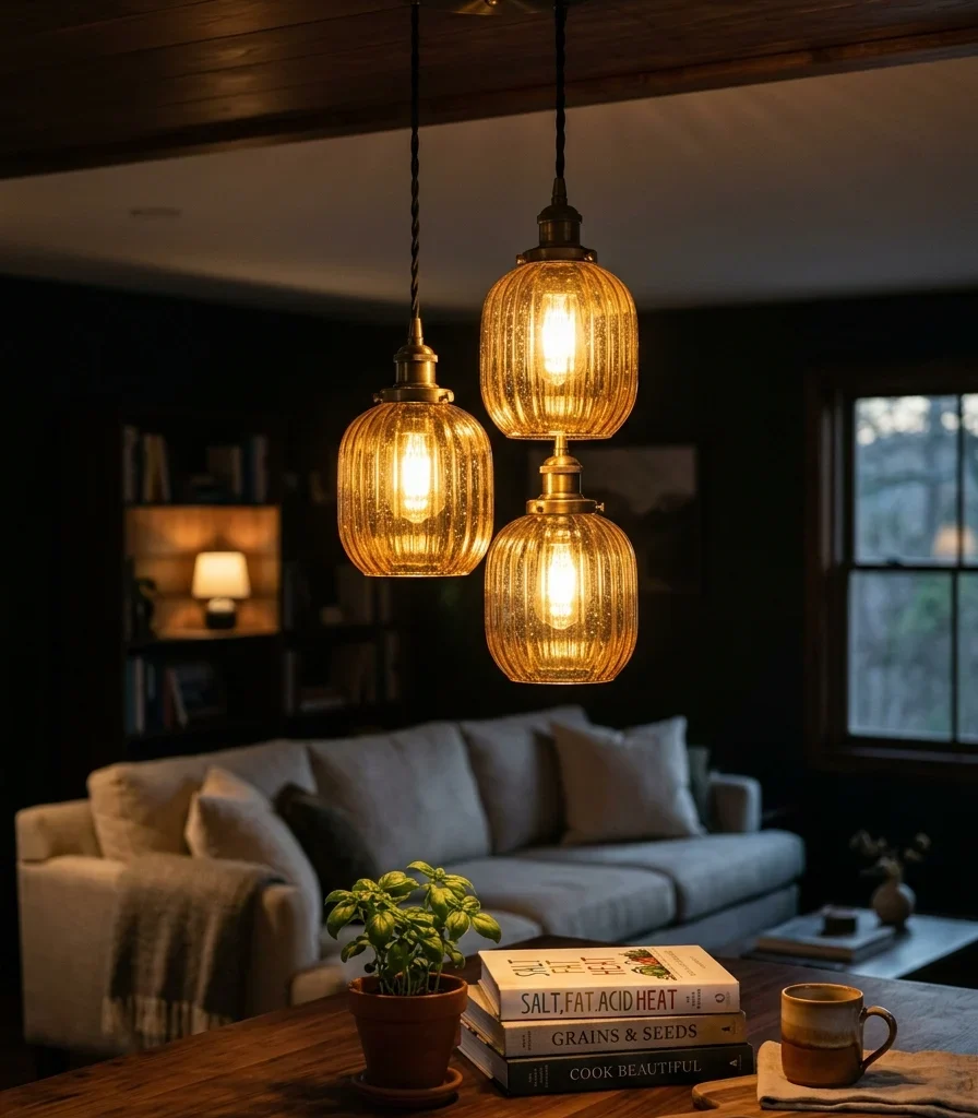4. A Pendant Cluster That Marks the Kitchen's Edge