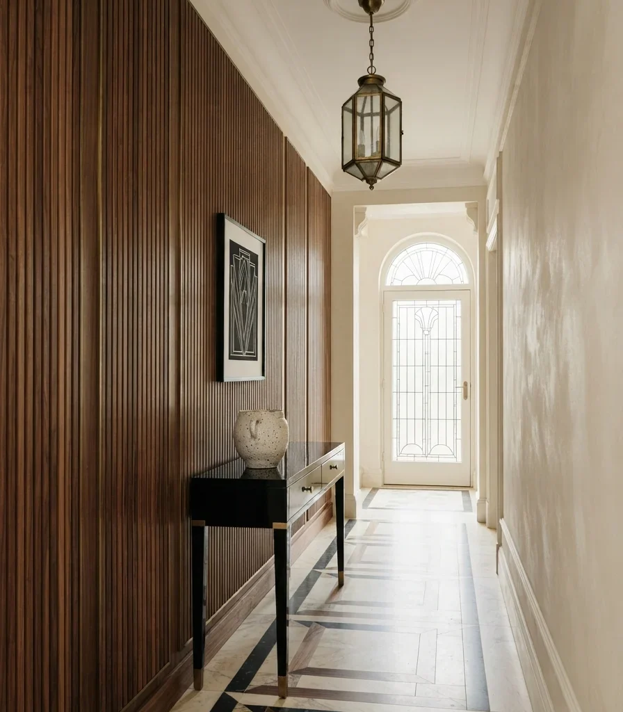 4. Fluted Wall Paneling for Vertical Rhythm