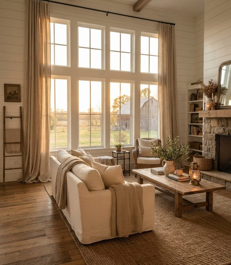 4. Hang Them High and Long in the Living Room