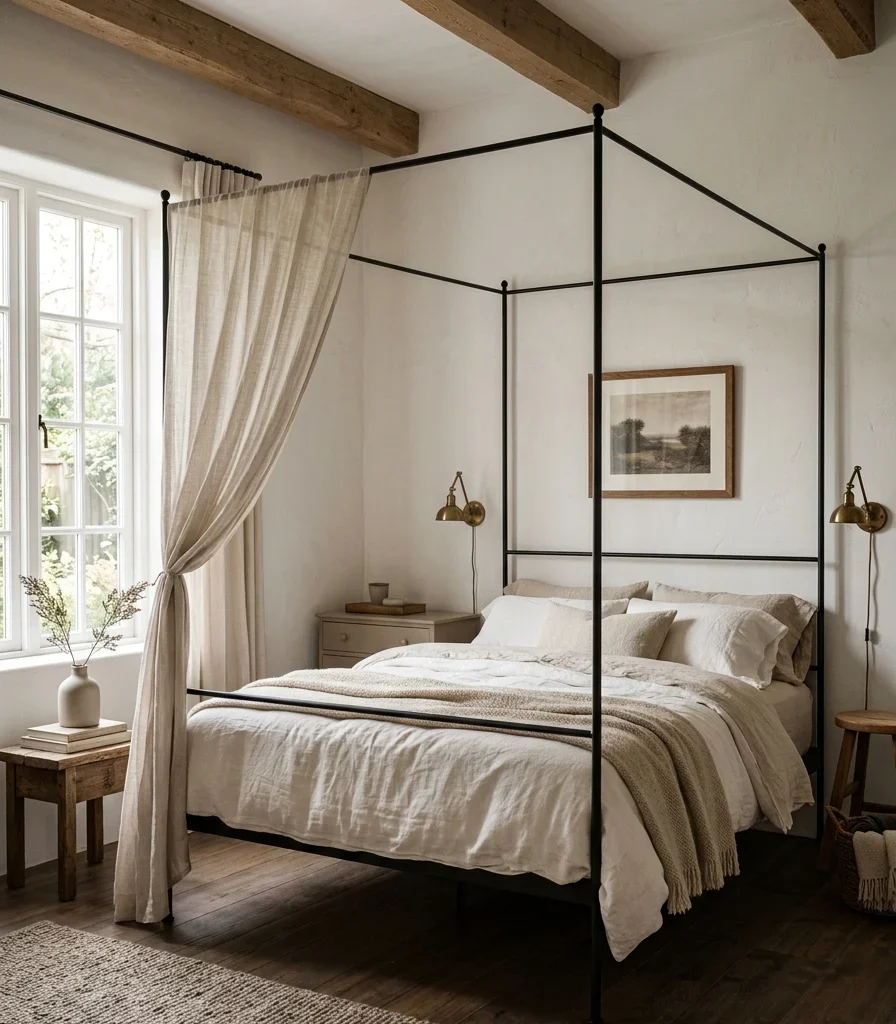 4. Wrought Iron Canopy Bed Frame