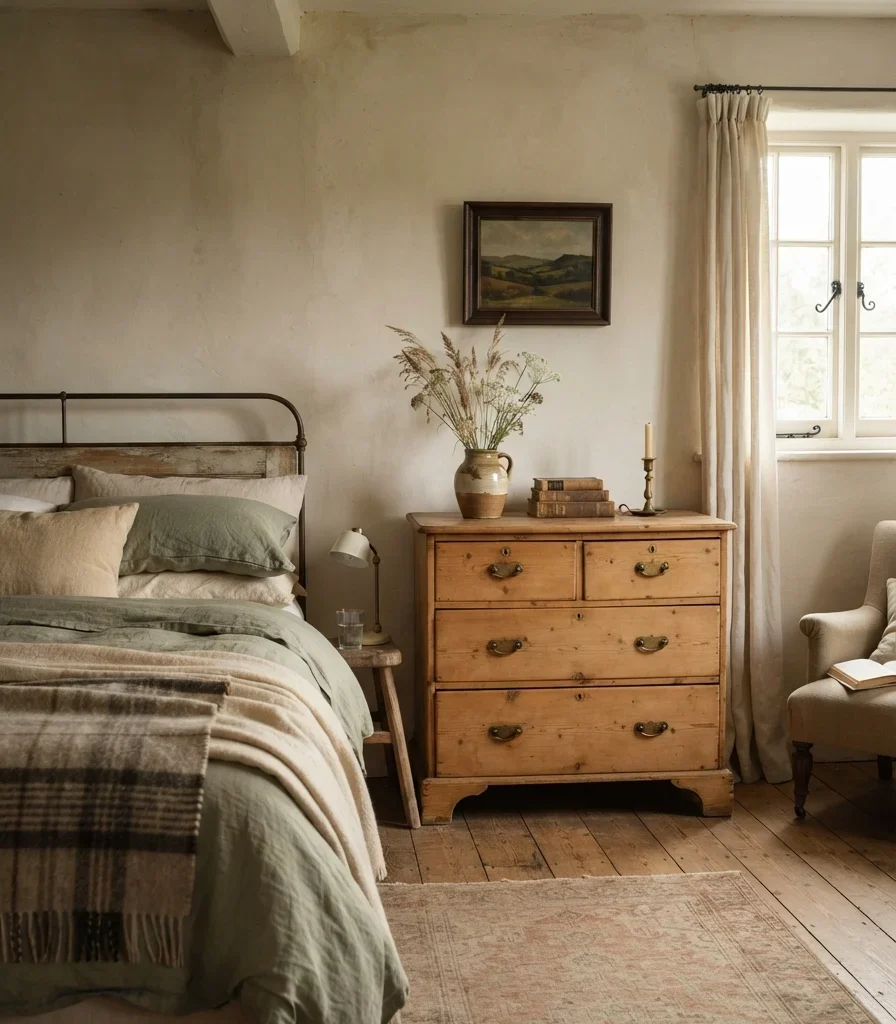 5. Bring in an Antique Pine Chest for Honest Country Character