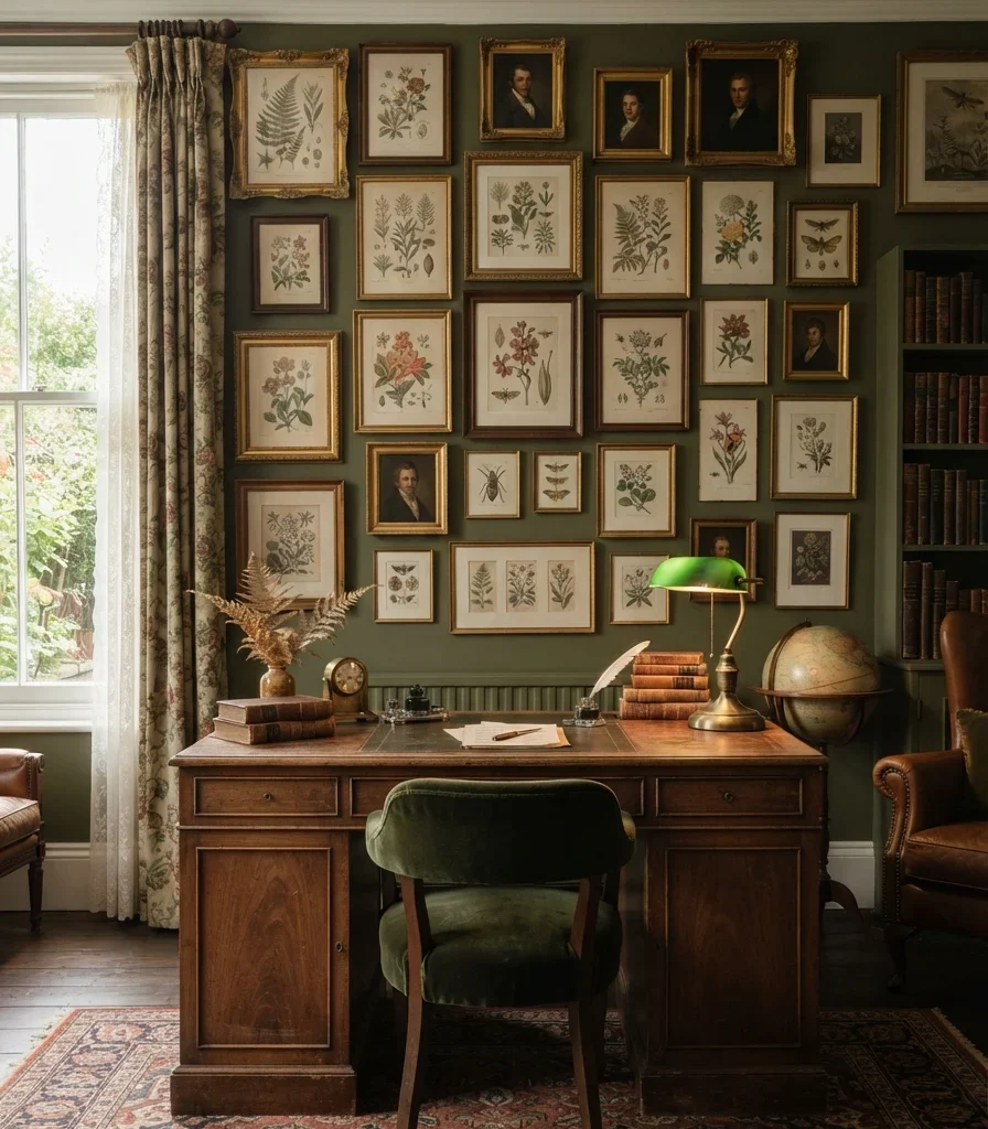 5. Frame the Walls With Botanical Prints and Portrait-Style Art