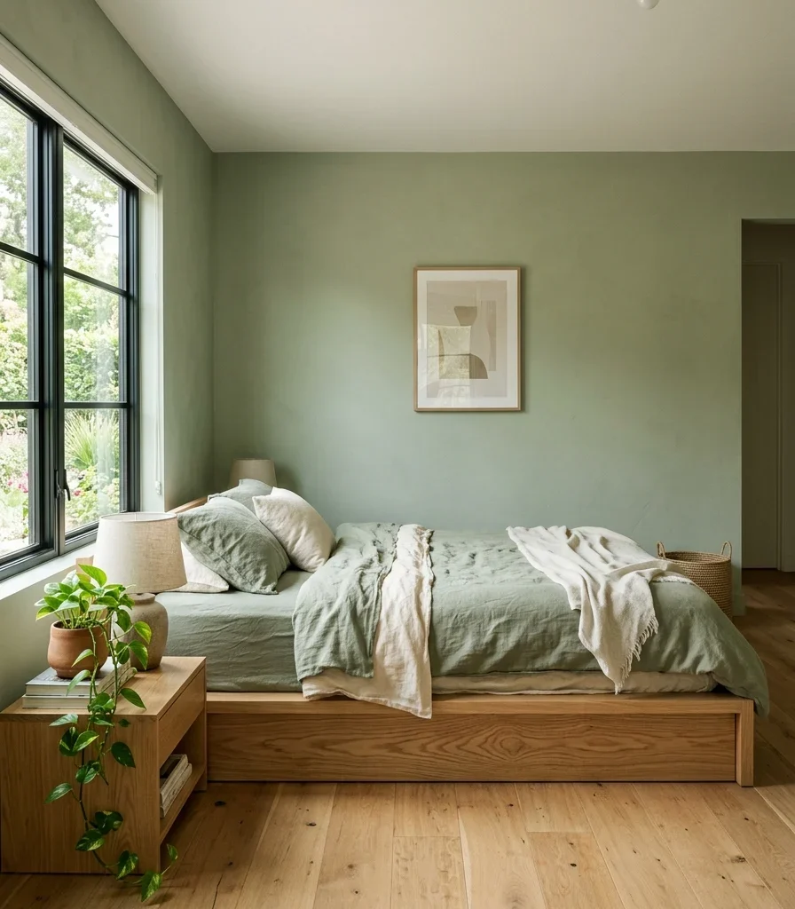 5. Low-Profile Platform Bed to Keep the Room Grounded