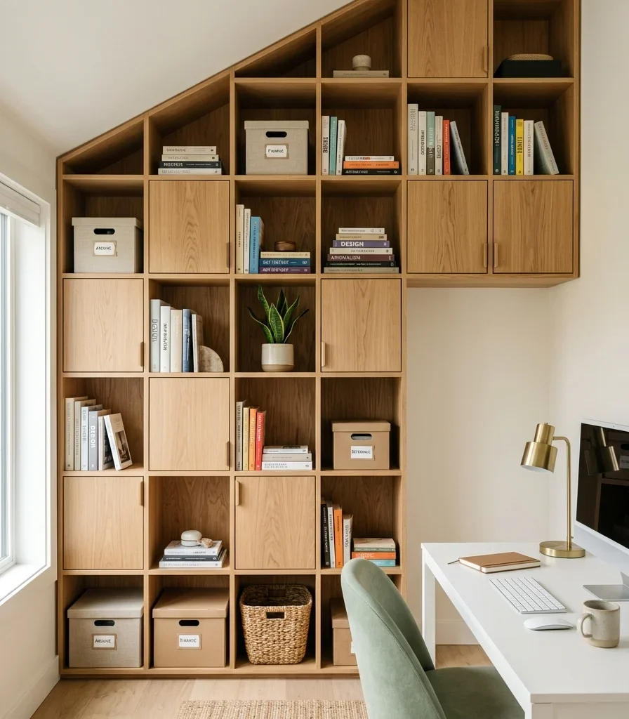 5. Modular Cube Shelving Sized to Fit Any Wall