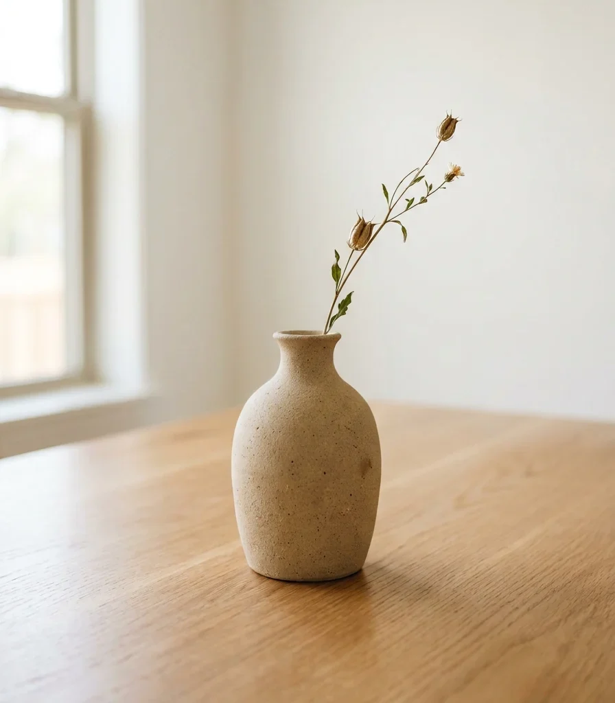 5. One Ceramic Vase, No Centerpiece Clutter
