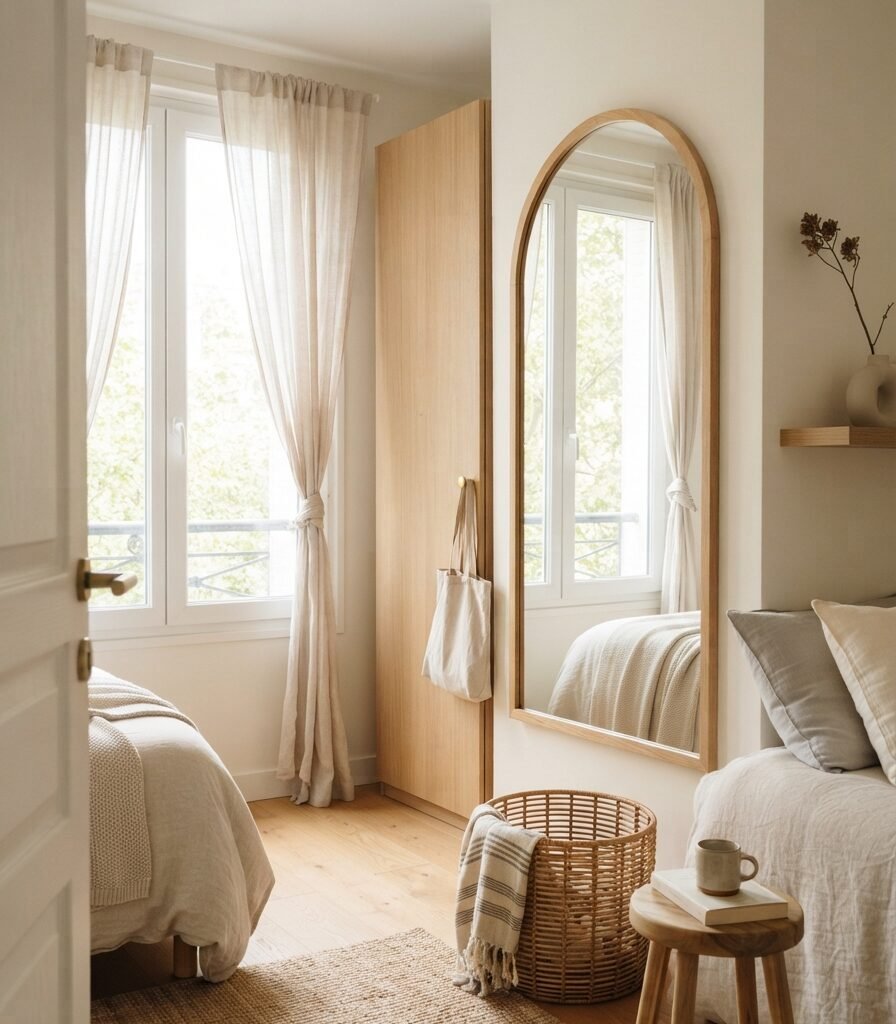5. One Oversized Mirror Instead of Several Small Frames