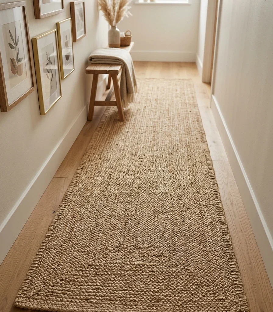 5. Woven Runner Rug the Length of the Hall