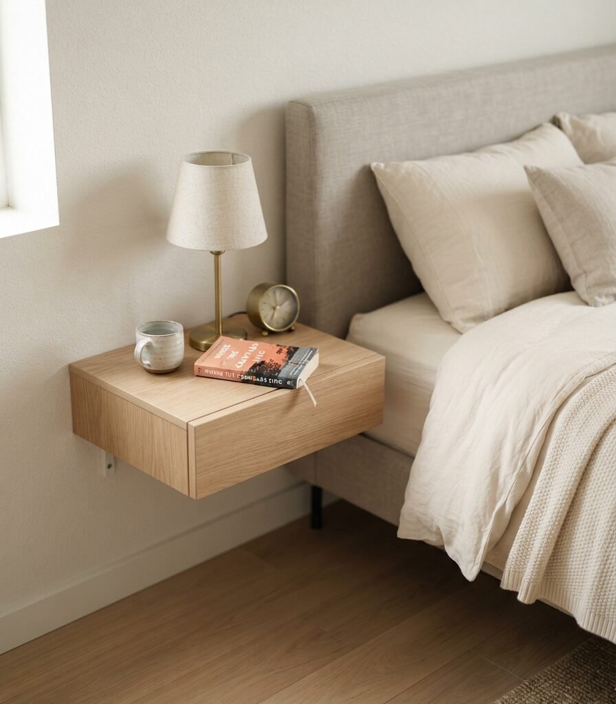 6. A Floating Nightstand That Gives the Floor Back